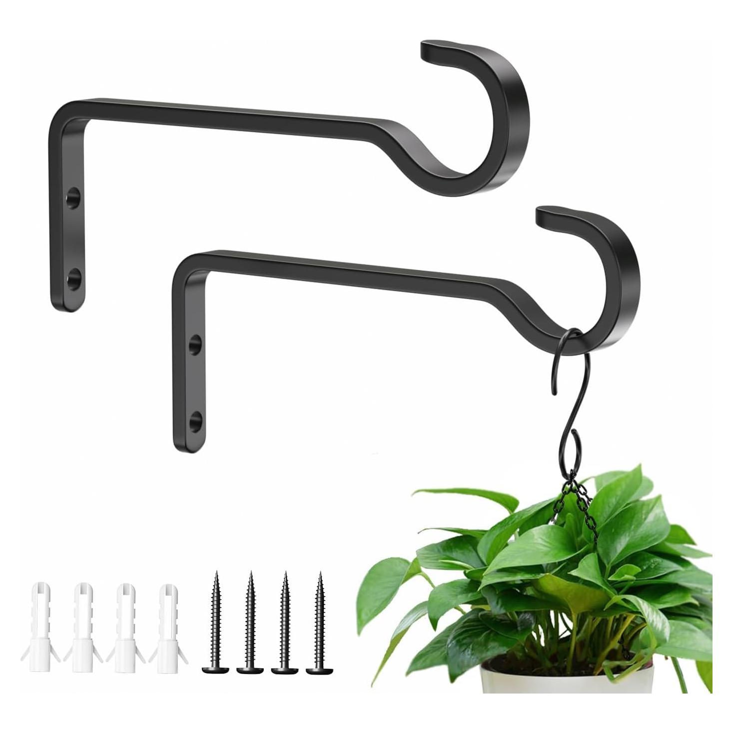 Soportes de Plantas Colgantes Saffruff 15.2 cm Hierro Negro 20 kg