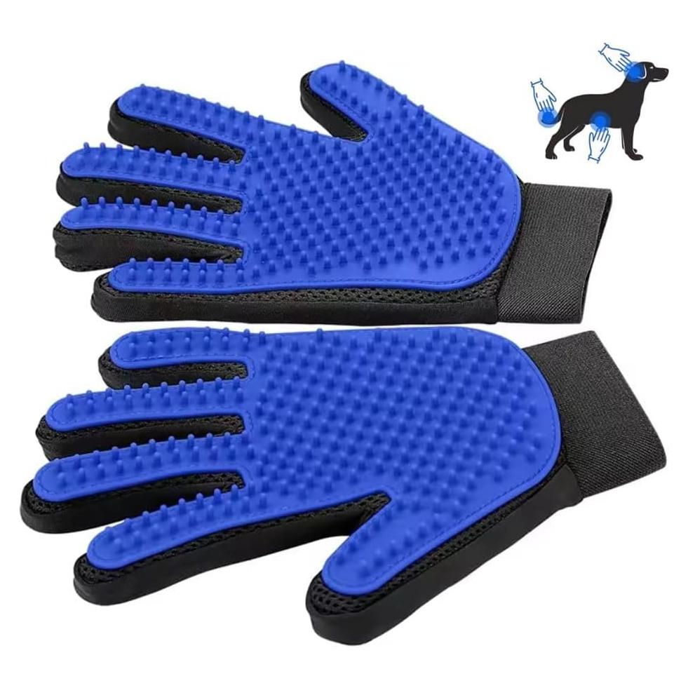 Guante de Aseo para Mascotas AALPET - Lavado y Masaje Azul