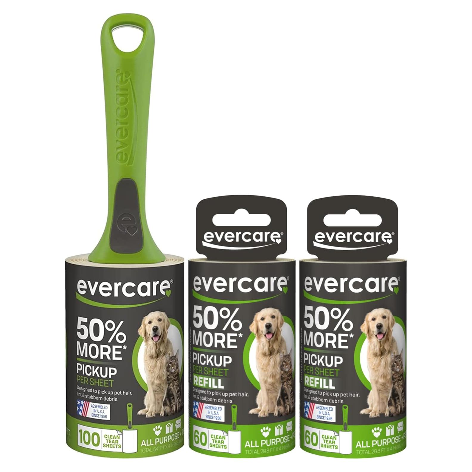 Rodillo Adhesivo Extra Pegajoso Evercare para Mascotas - 220 Hojas