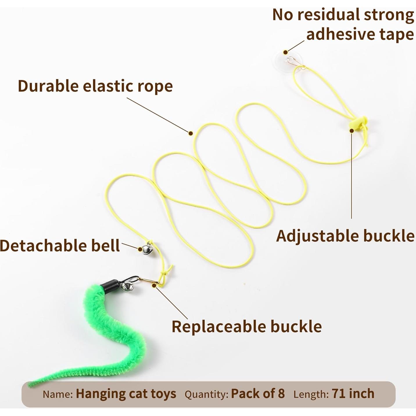 Juguetes Interactivos para Gatos Janbenty 8 Piezas Ajustables