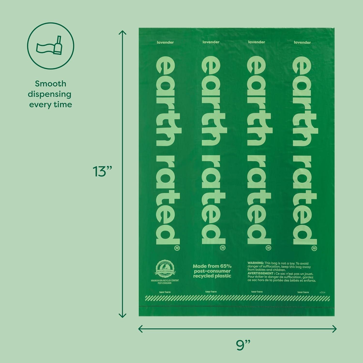 Dispensador de bolsas de excremento de perro Earth Rated + 15 bolsas