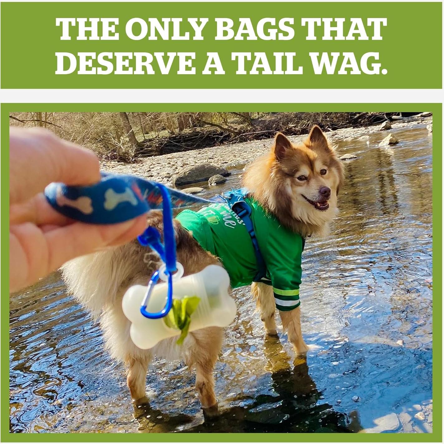 Dispensador de bolsas de caca para perros Pogi con clip y 15 bolsas