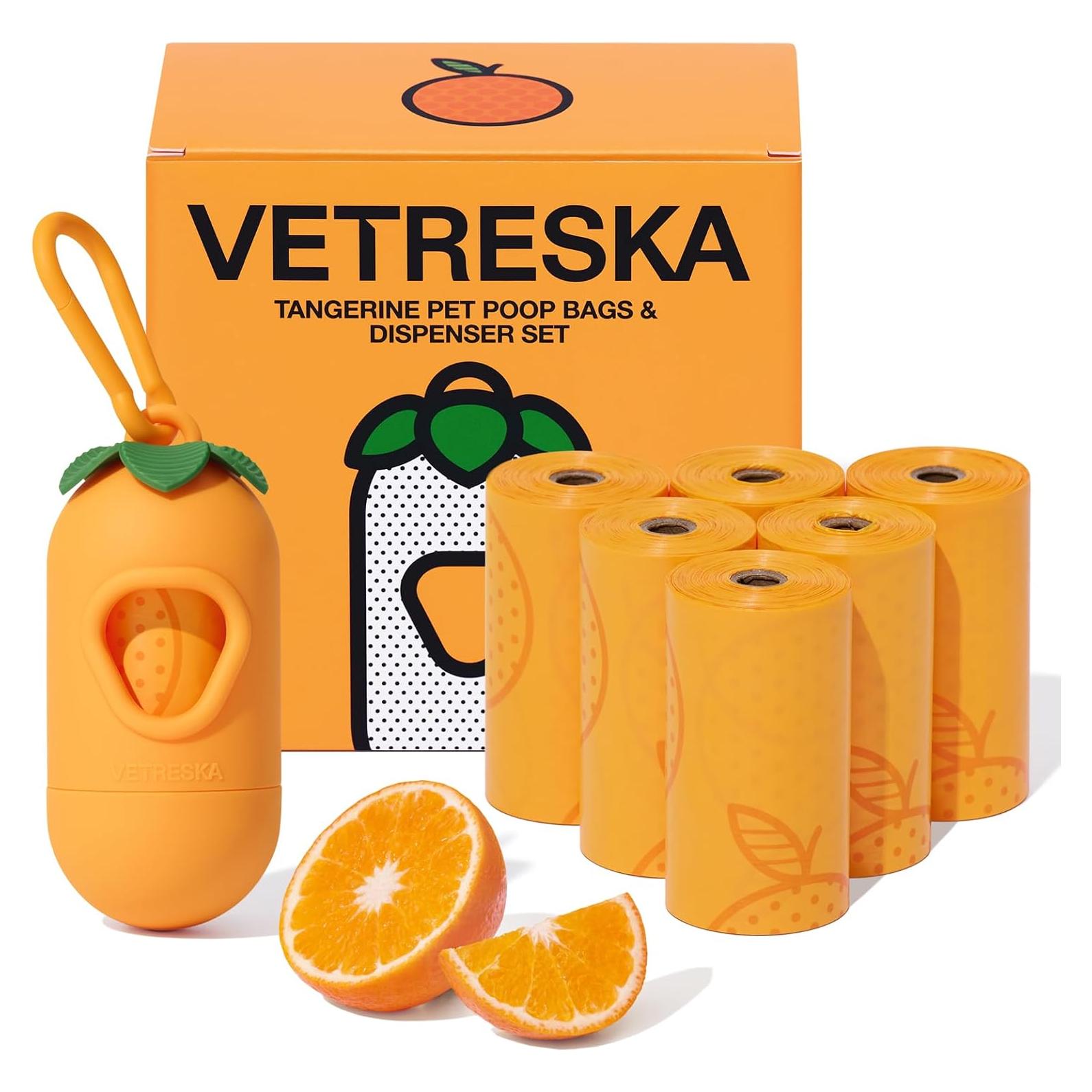 Dispensador de bolsas para excremento VETRESKA 105 bolsas cítricos