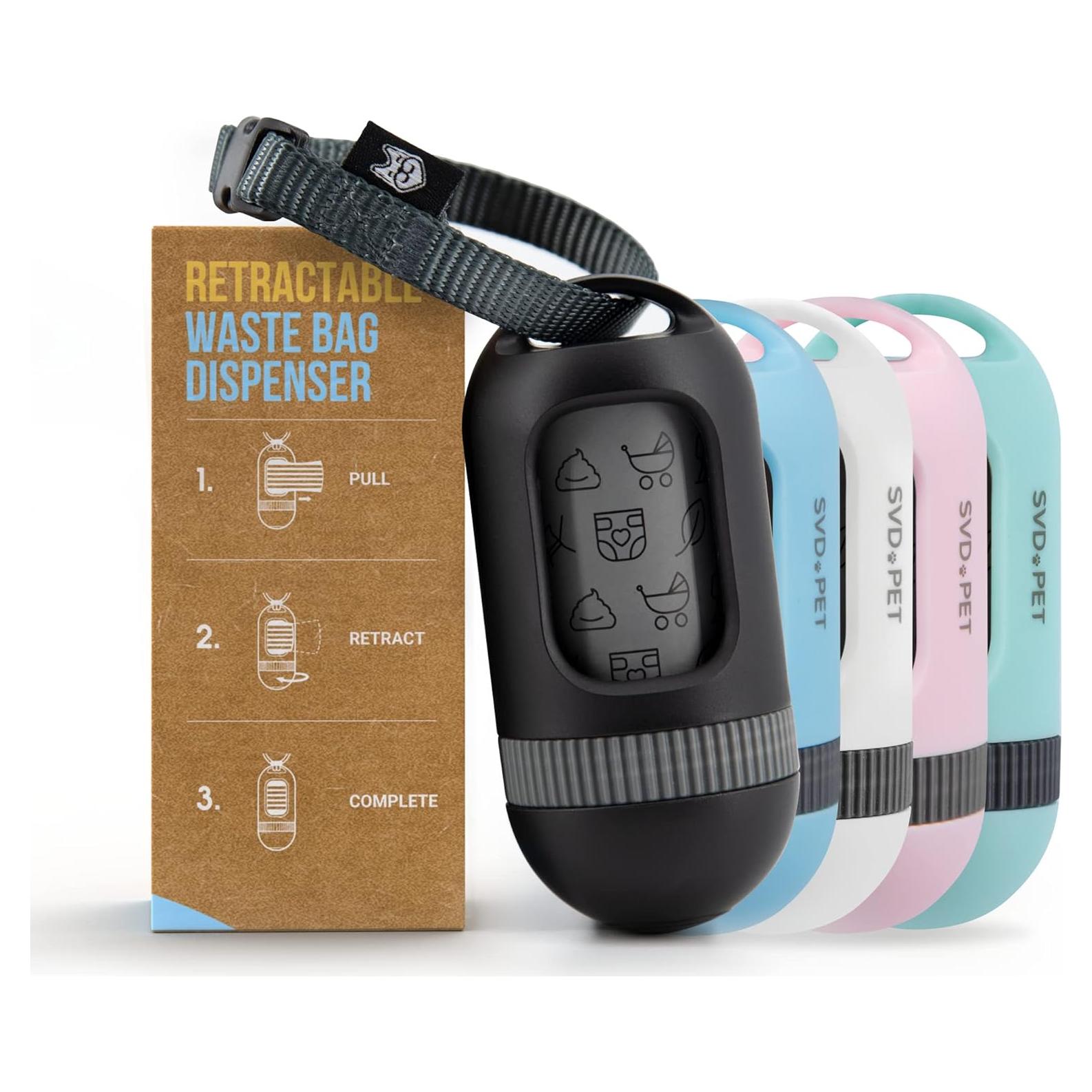 Dispensador de bolsas para excremento SVD.PET - Negro, 15 bolsas incluidas