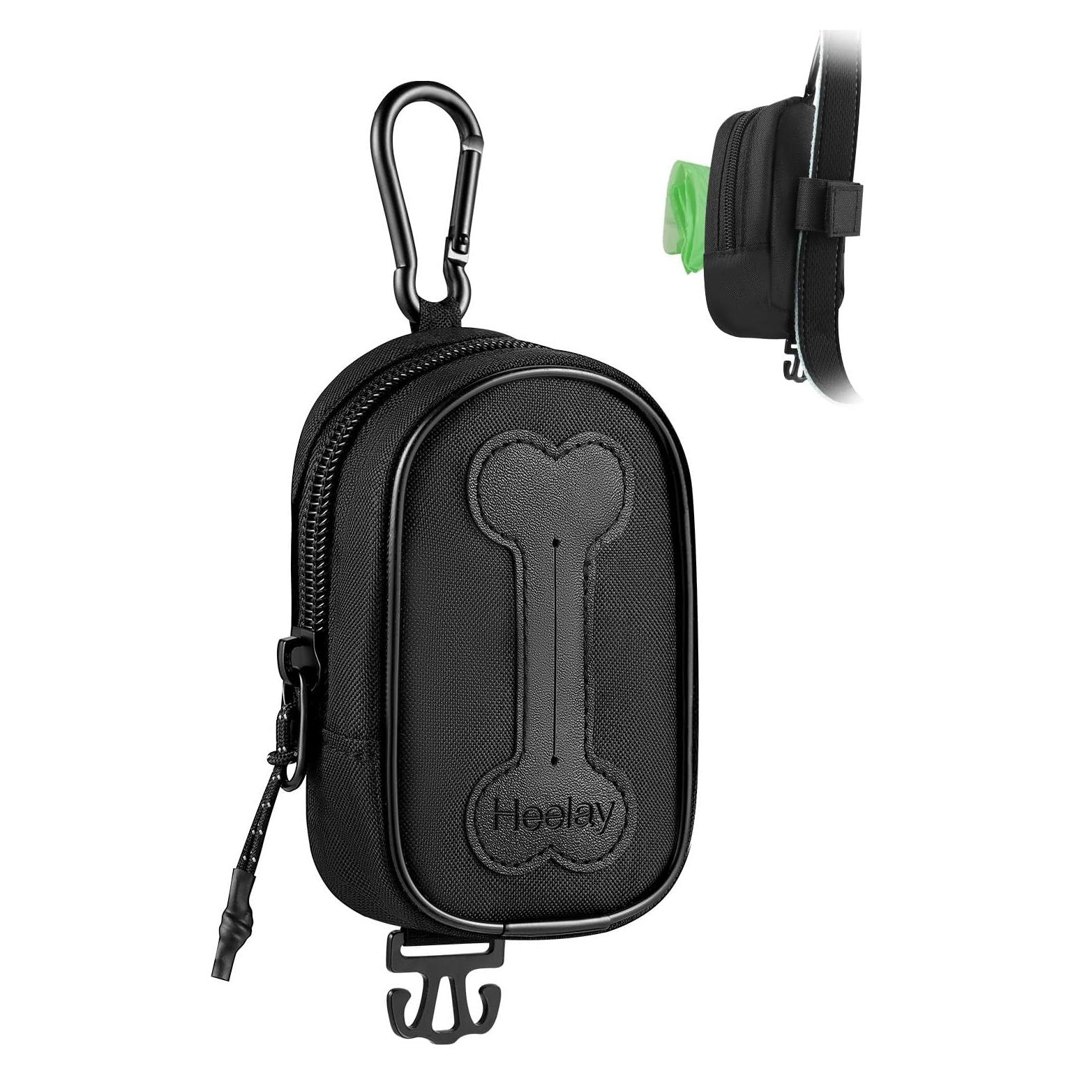 Dispensador de bolsas de excremento para perro Heelay negro