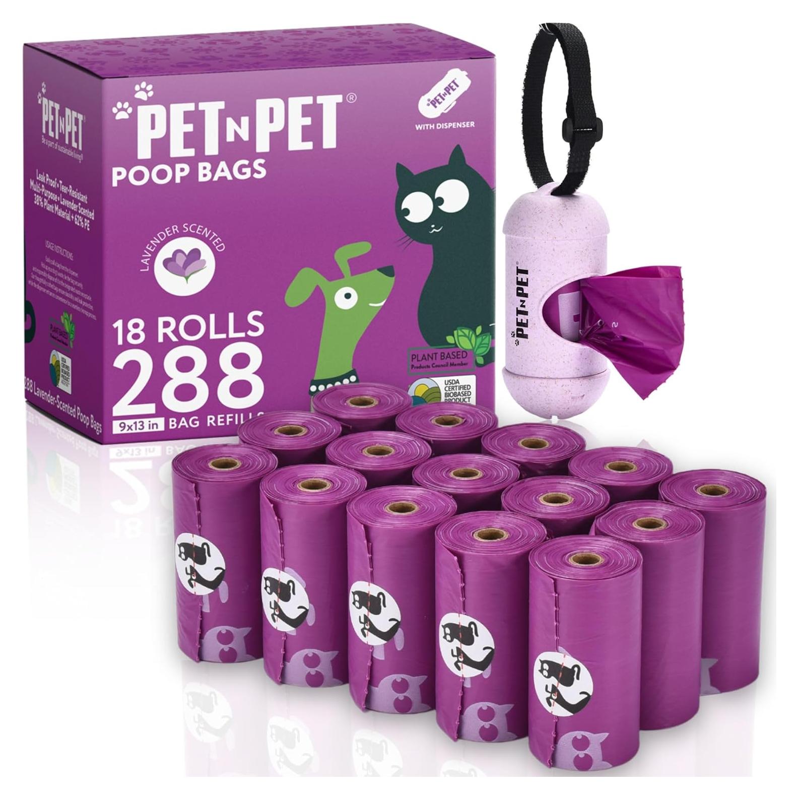 Bolsas de Caca para Perros PET N PET 288 Cuentas Aroma Lavanda