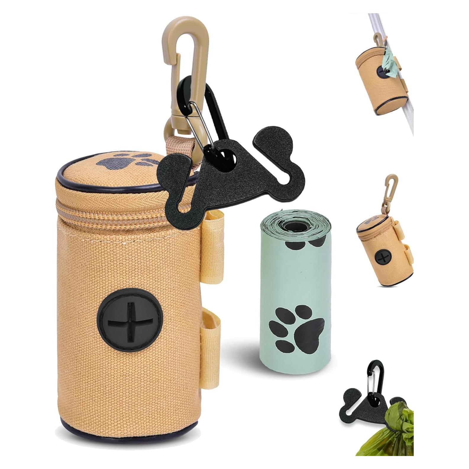 Dispensador de bolsas de caca de perro Hilihali con soporte