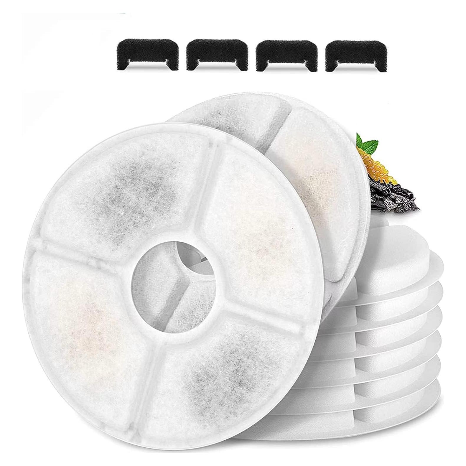 Filtros de Agua para Mascotas Monsin - 8 Filtros + 4 Esponjas