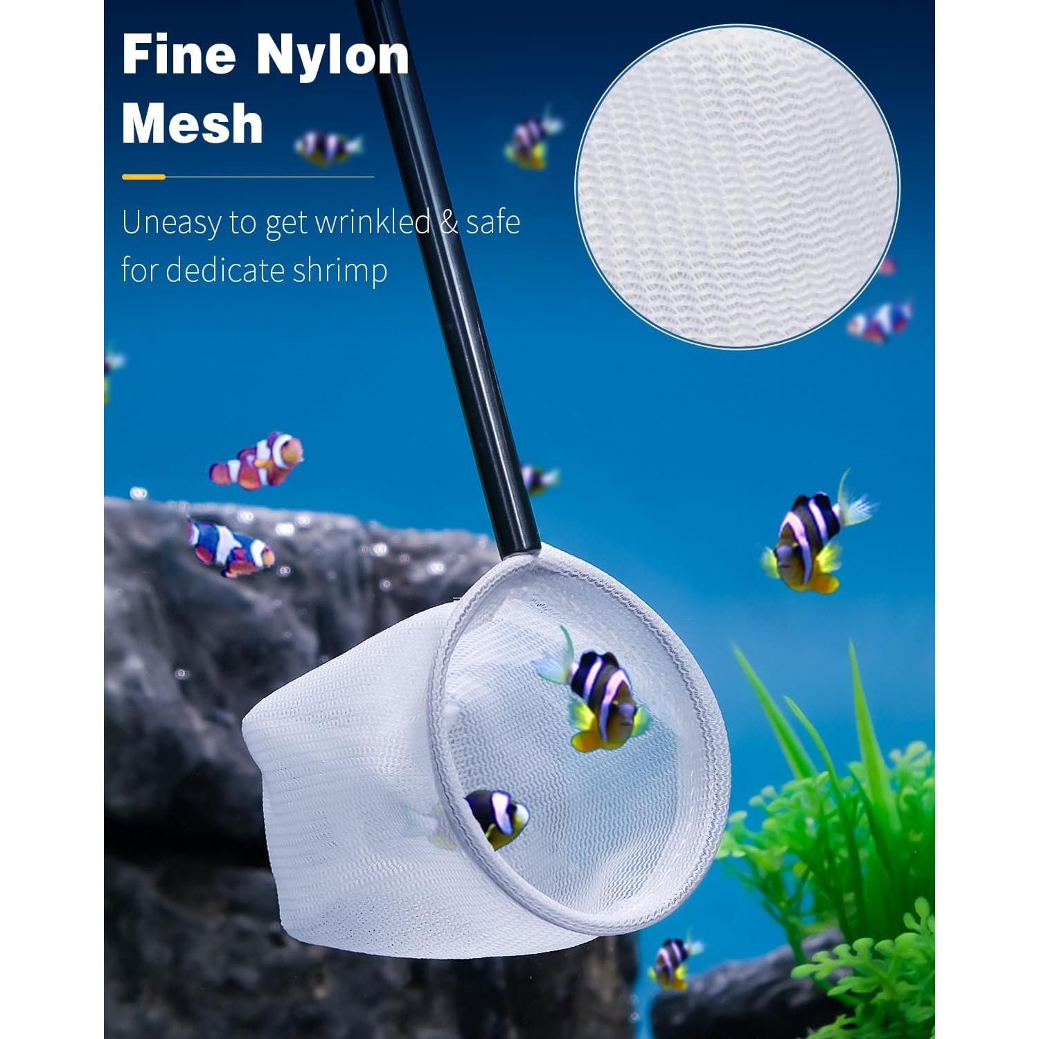 Red de Camarones Pawfly 5.08cm con Mango Telescópico Acero Inoxidable