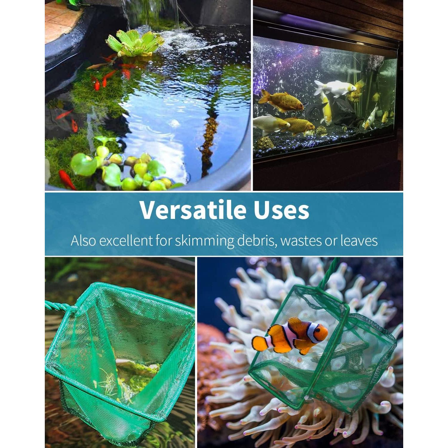 Red de Acuario Pawfly 4" y 6" con Mango Telescópico de Metal