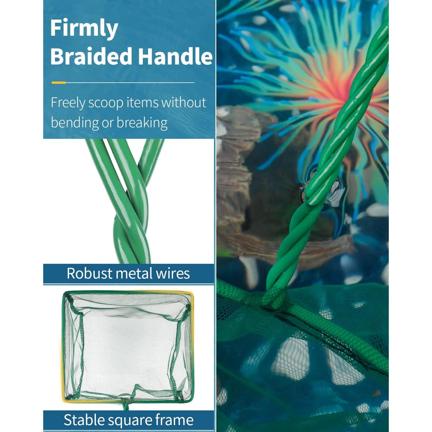 Red de Acuario Pawfly 4" y 6" con Mango Telescópico de Metal