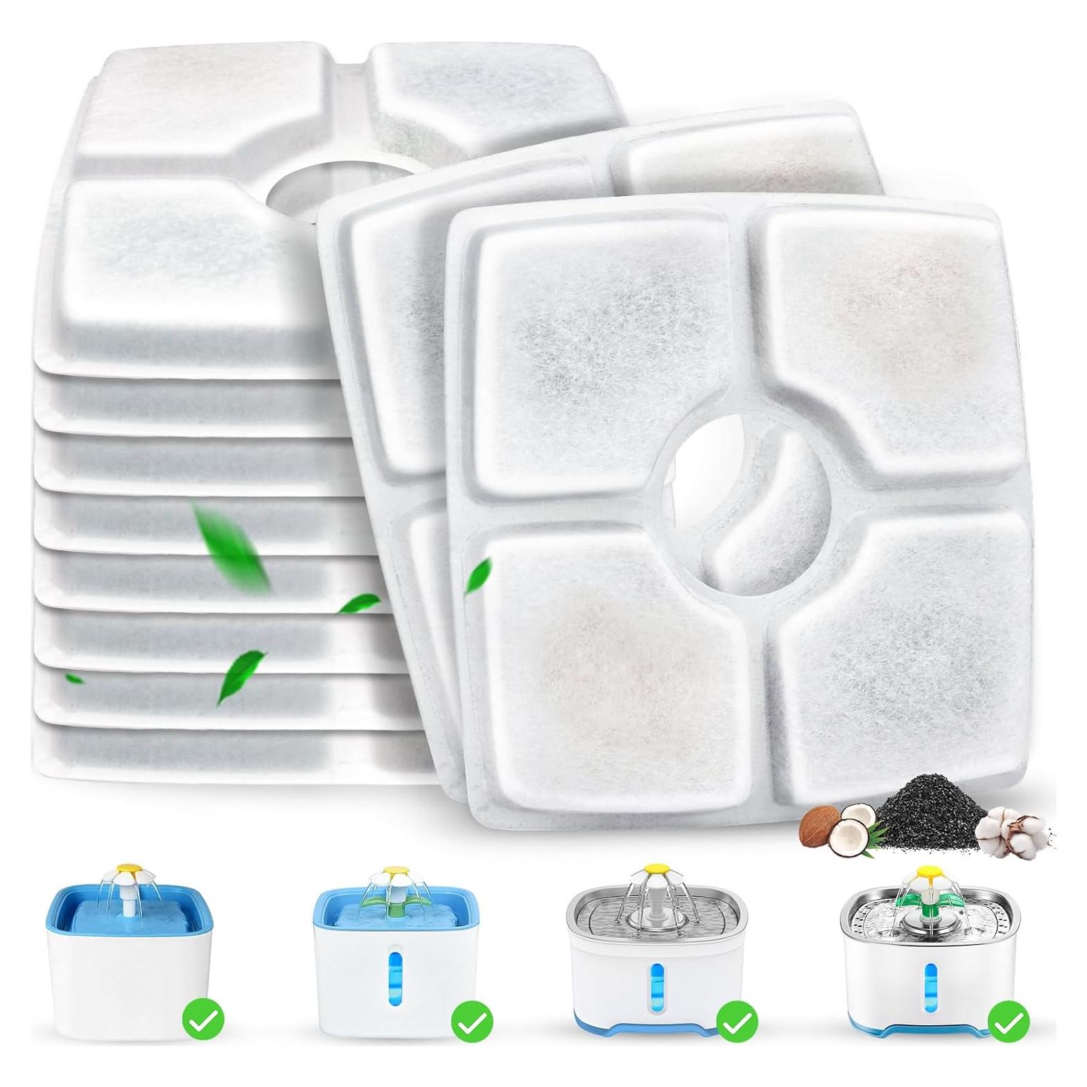 Filtros de Reemplazo para Fuente de Agua para Gatos Beyolike - Paquete de 10 Filtros 2.5L