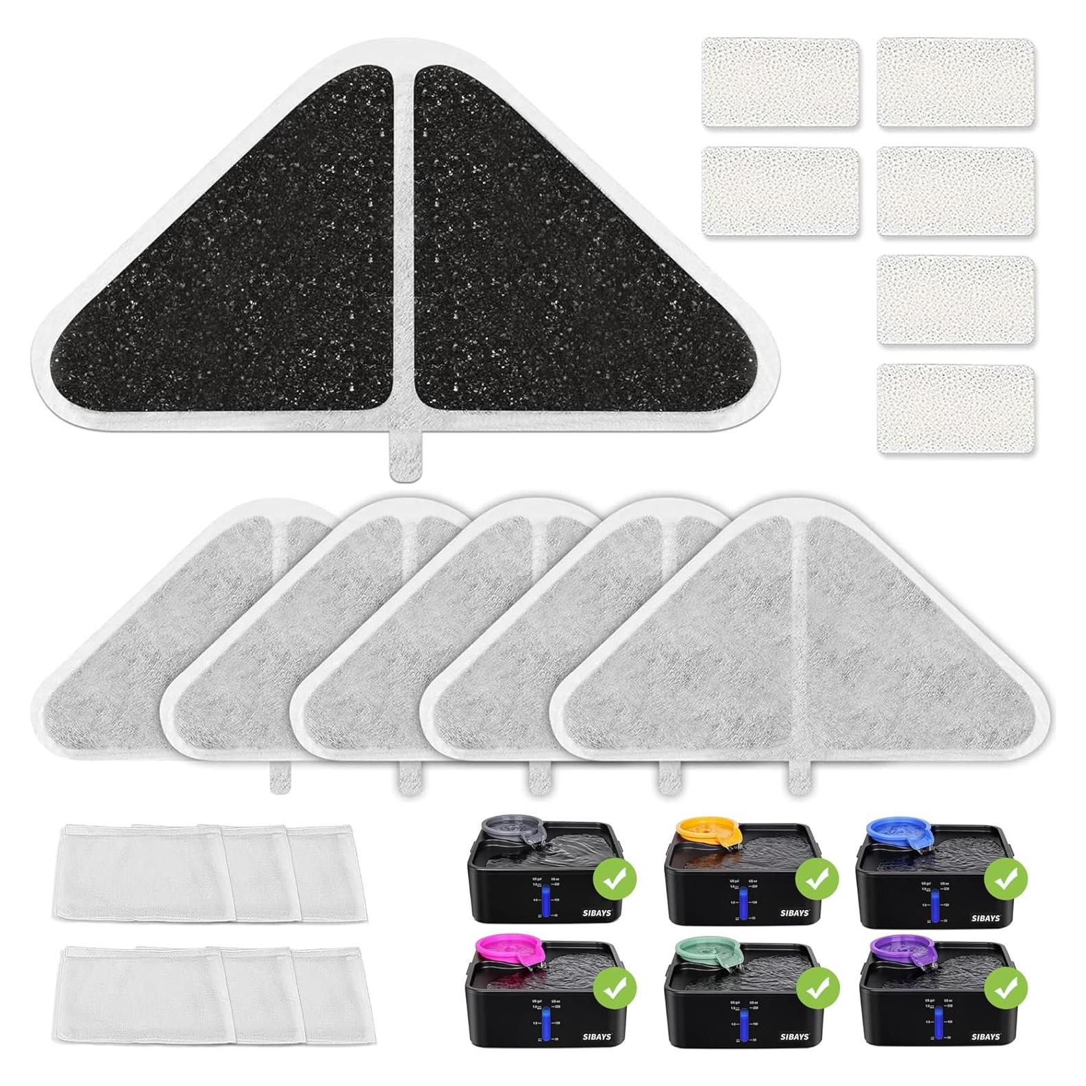 Filtros de Reemplazo SIBAYS para Fuente de Agua 6+6+6 Pack