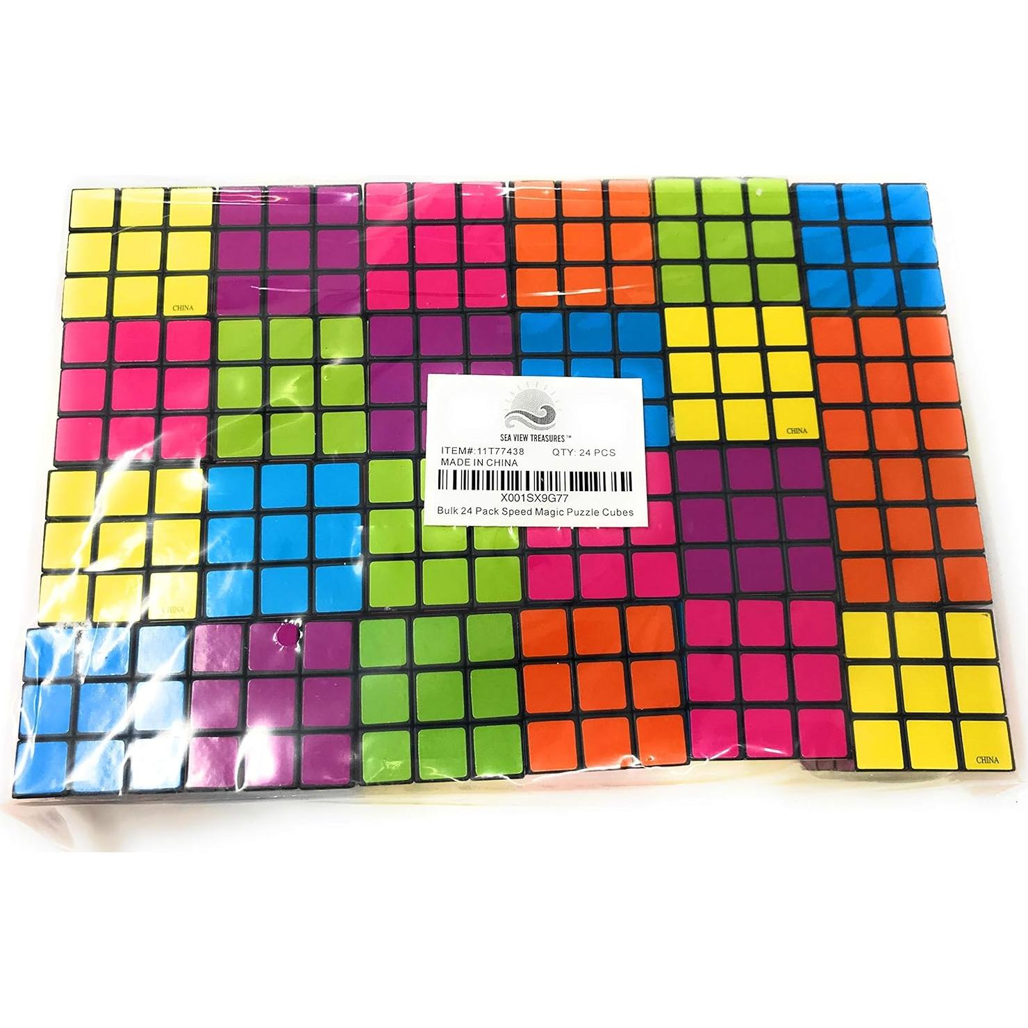 Paquete de 24 Cubos Mágicos SVT 3x3 para Niños y Adultos