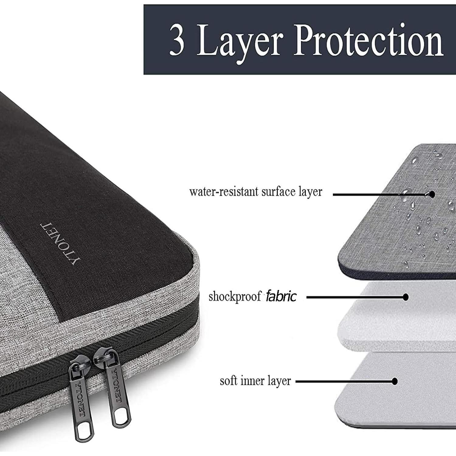 Funda para Laptop Ytonet 15.6" Gris Resistente al Agua