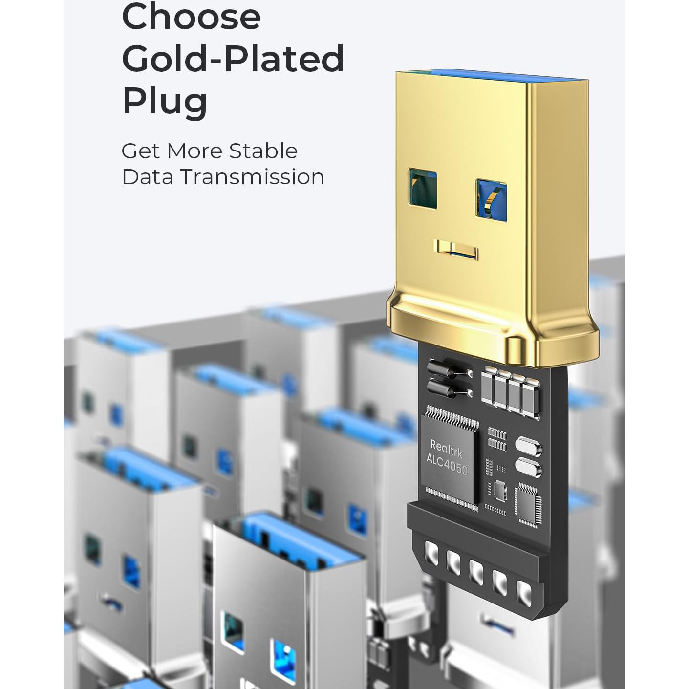 Cable de Extensión USB 3.0 AINOPE 2M Trenzado Gris - 2 Pack