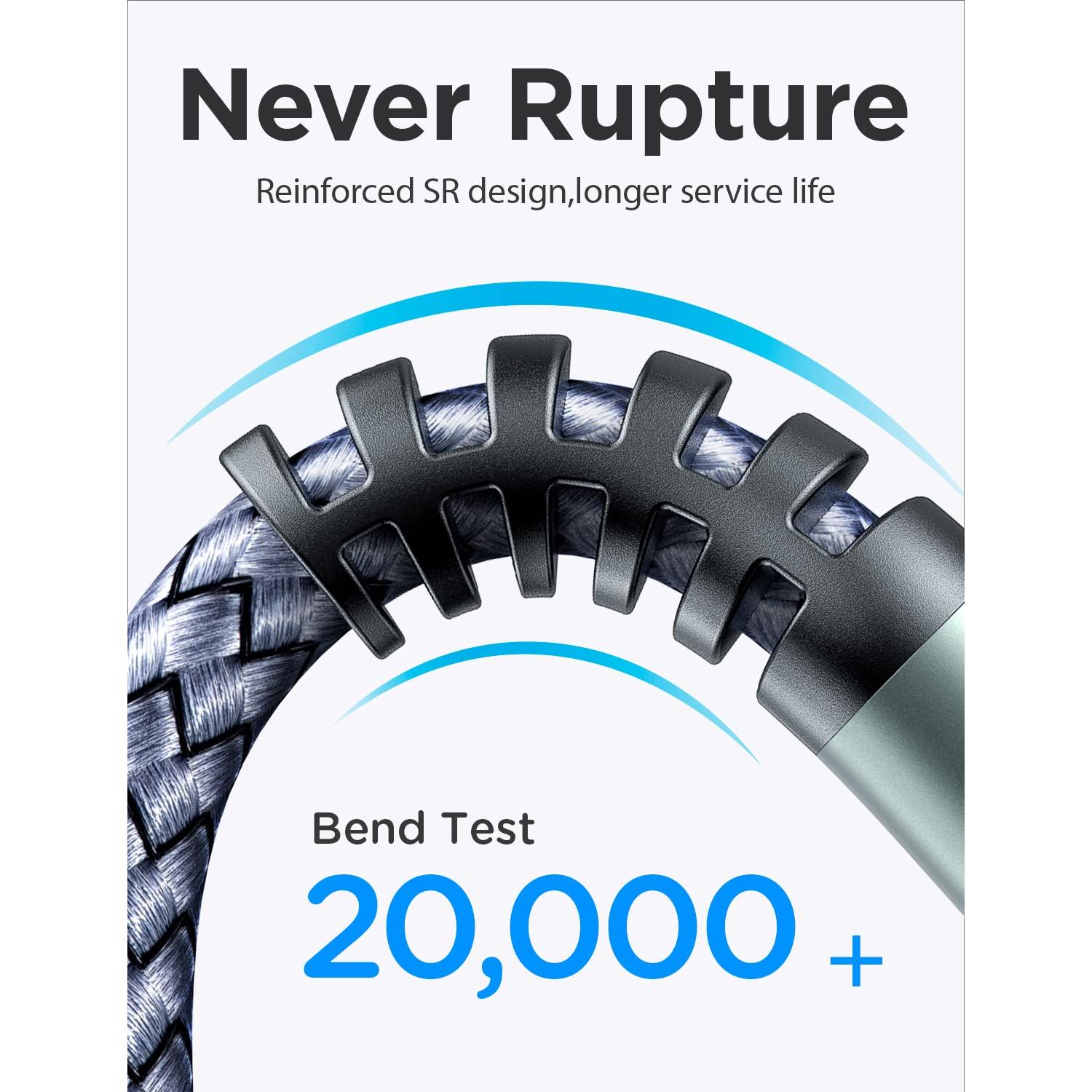 Cable de Extensión USB 3.0 AINOPE 2M Trenzado Gris - 2 Pack