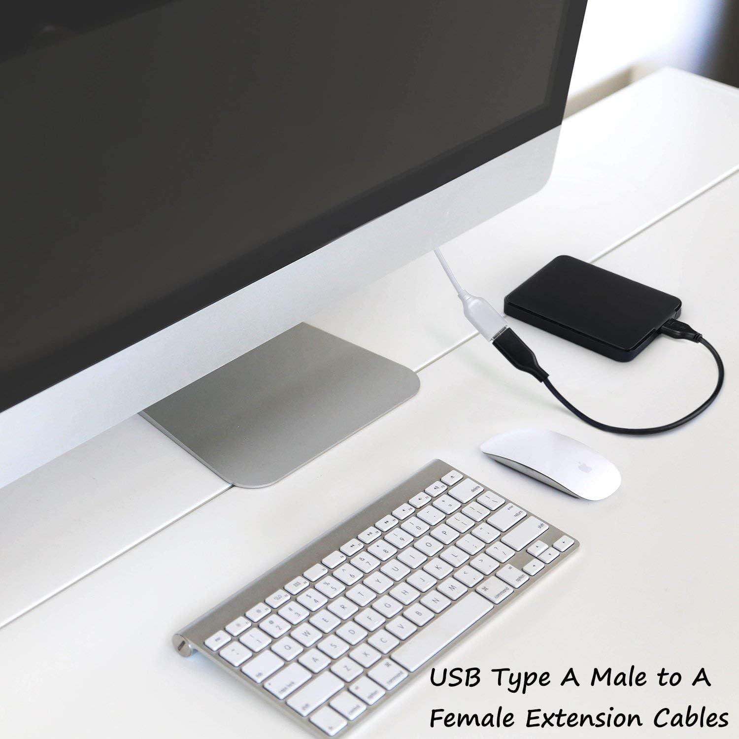 Cable de Extensión USB 2.0 Costyle Blanco 2m Macho a Hembra