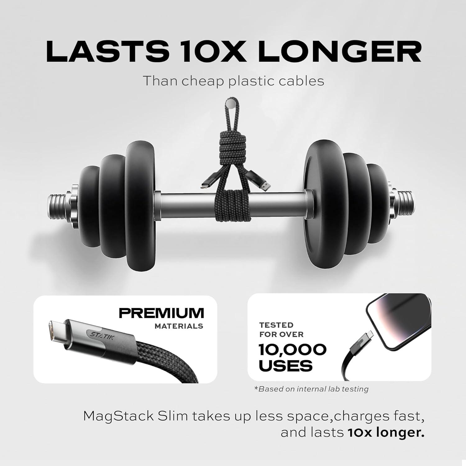 Cable USB a USB-C Magnético Statik MagStack 1M 27W