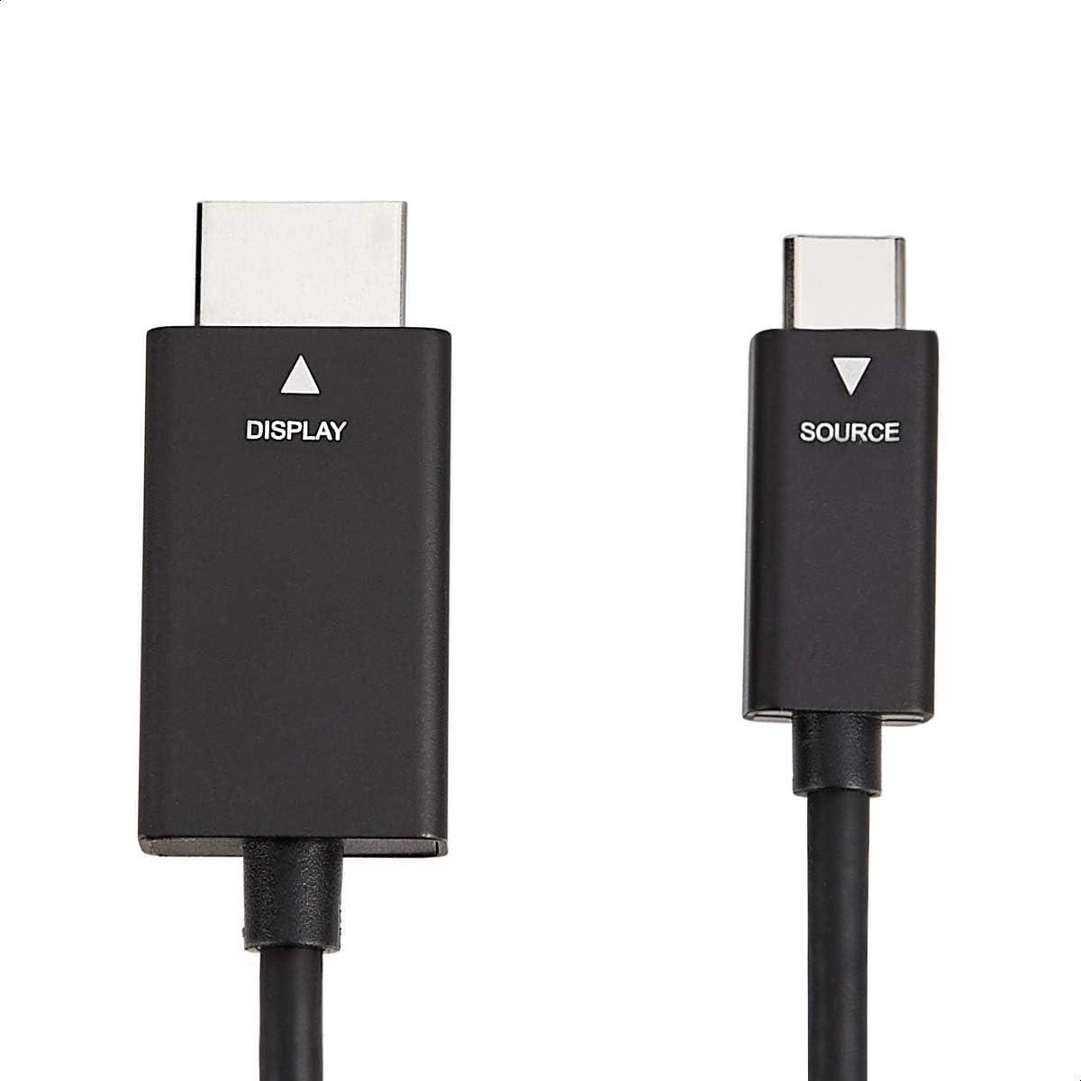 Adaptador USB-C a HDMI Amazon Basics 1.83m 4K 60Hz Negro