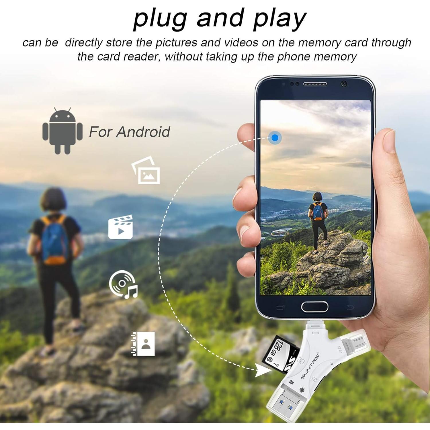 Lector de Tarjetas SD 4 en 1 SUNTRSI para iPhone y Android