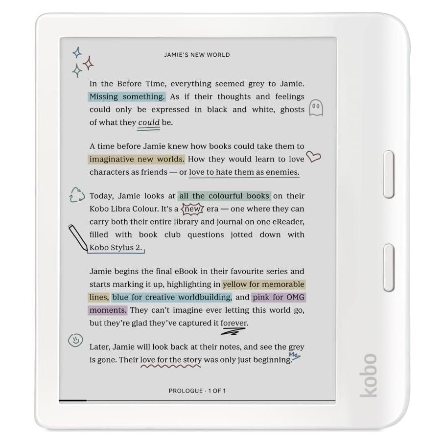 Kobo Libra Color eReader 7" Pantalla E Ink Kaleido Impermeable