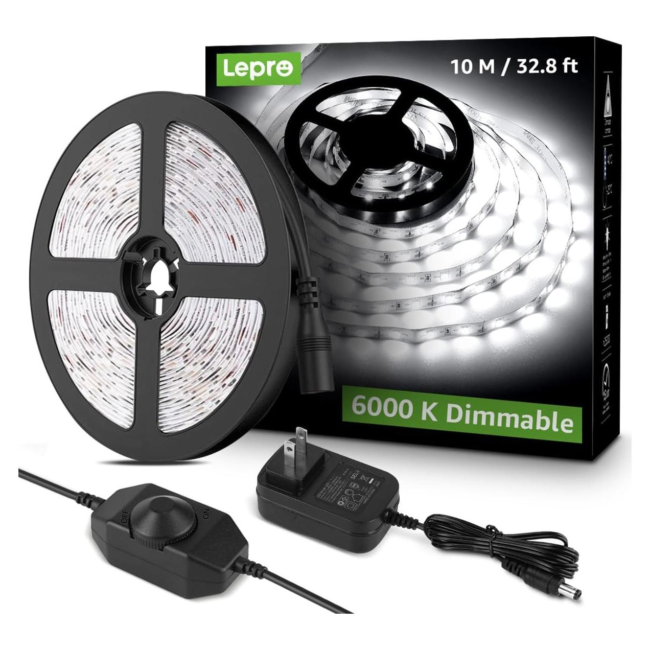 Tira de Luz LED Lepro 10m Regulable 6000K 420 LEDs SMD