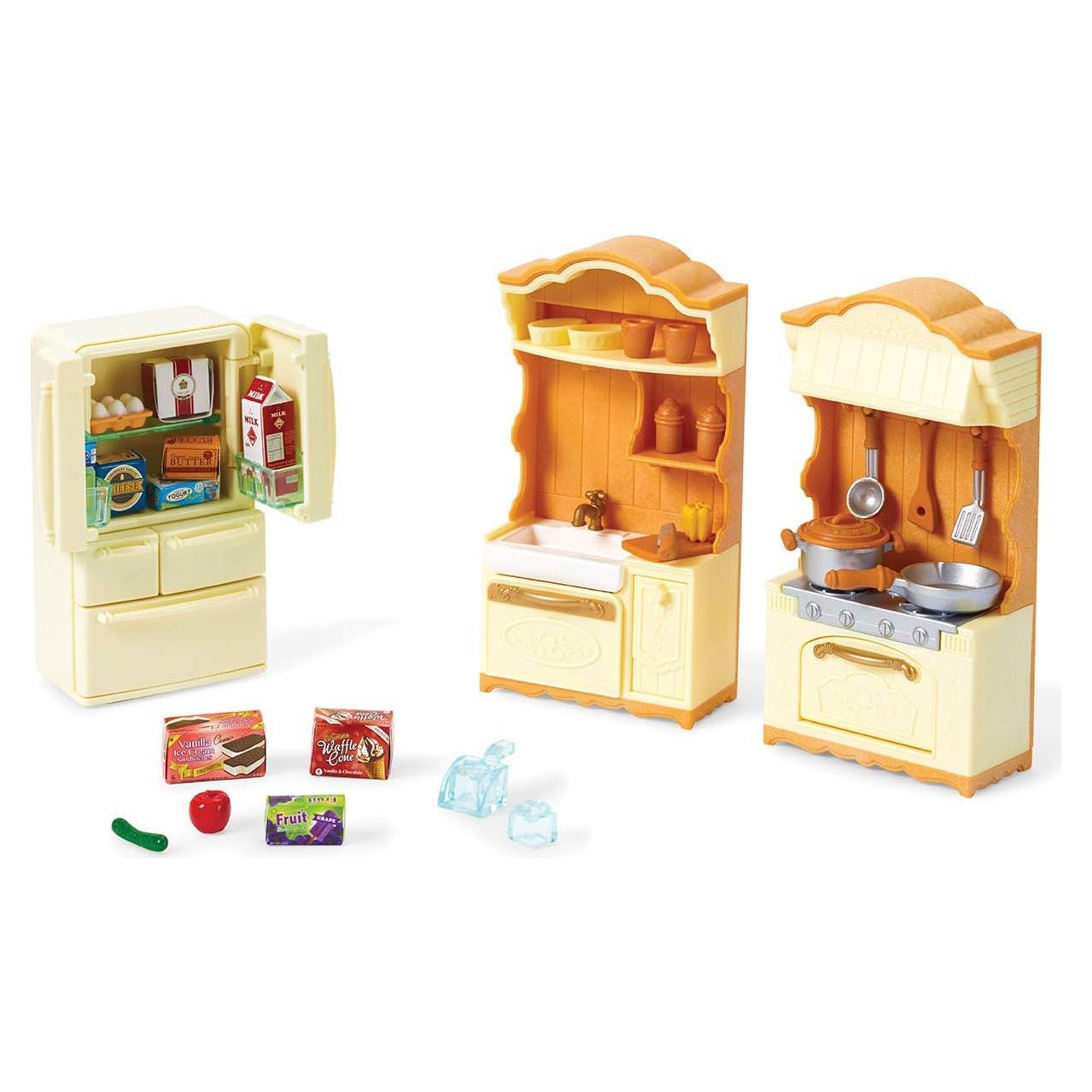 Juego de Cocina Calico Critters - 37 Piezas y Accesorios
