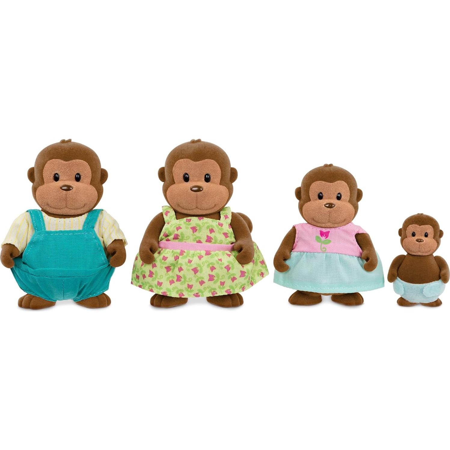 Familia de monos O'Funnigan Li'l Woodzeez - Set 4 figuras