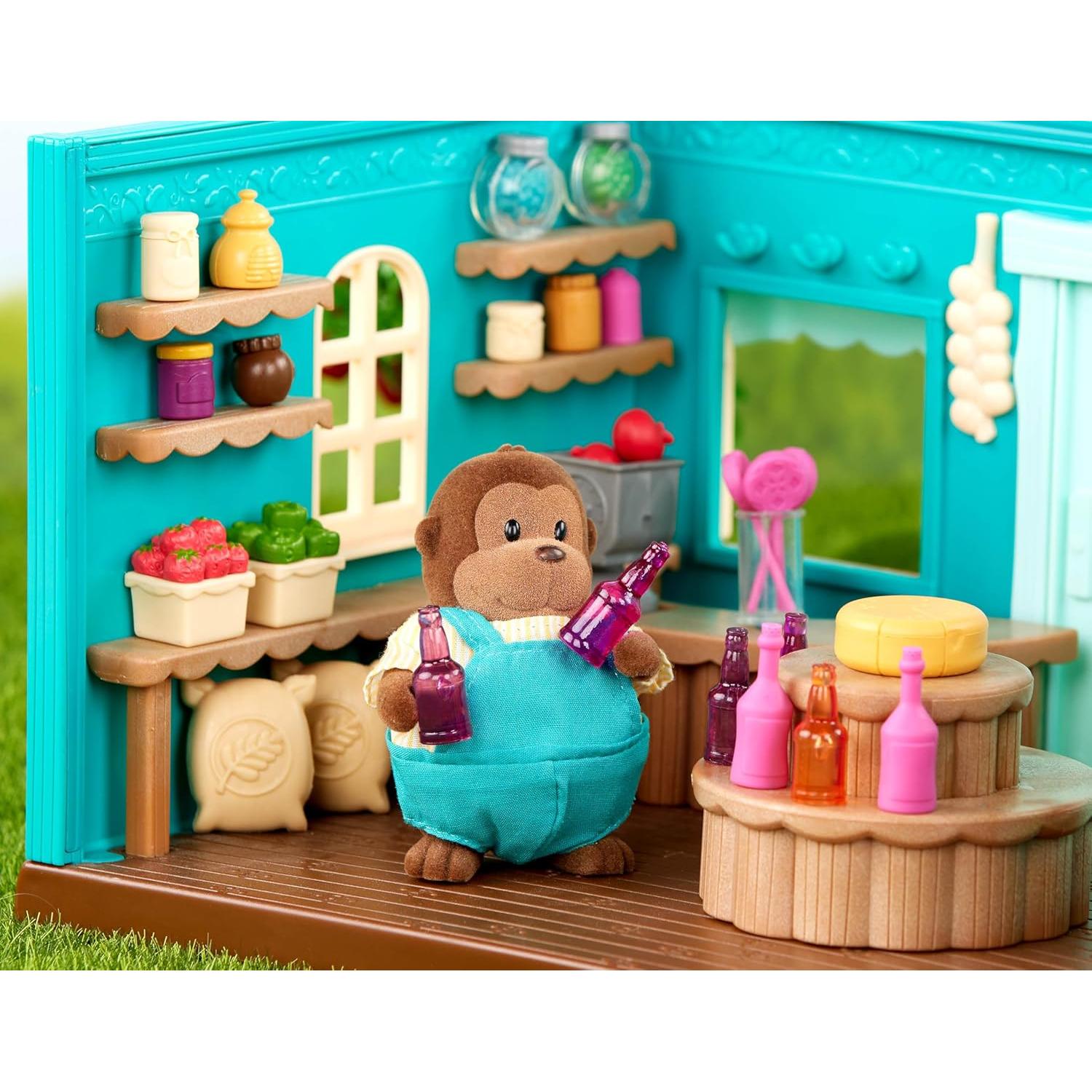 Familia de monos O'Funnigan Li'l Woodzeez - Set 4 figuras