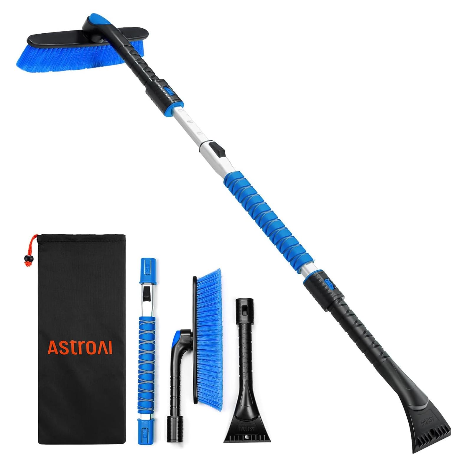 Raspador de Nieve Extensible AstroAI 120 cm con Cabezal Pivotante