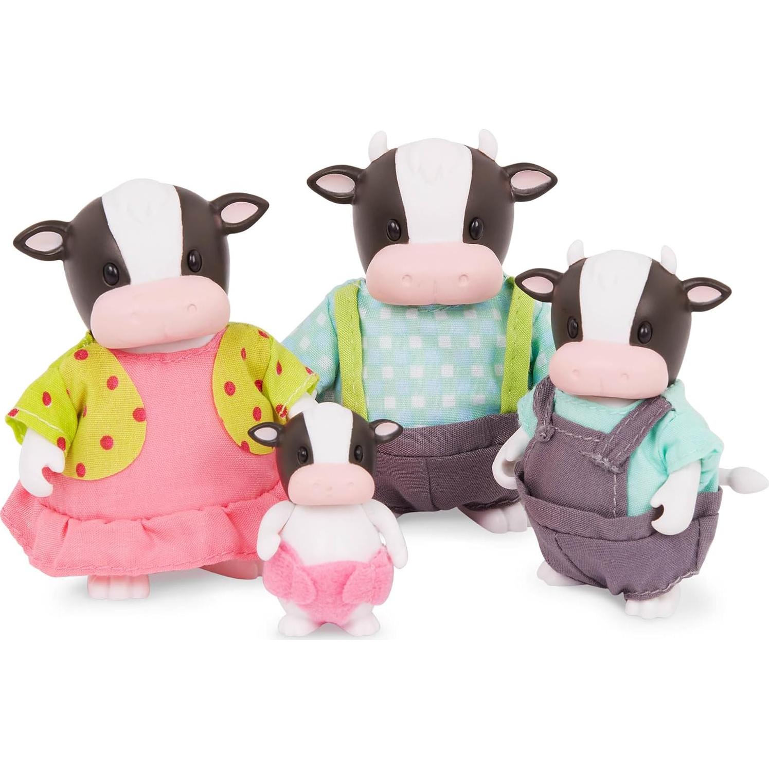 Familia de Vacas Moosicalmoo Li'l Woodzeez - Set 4 Figuras
