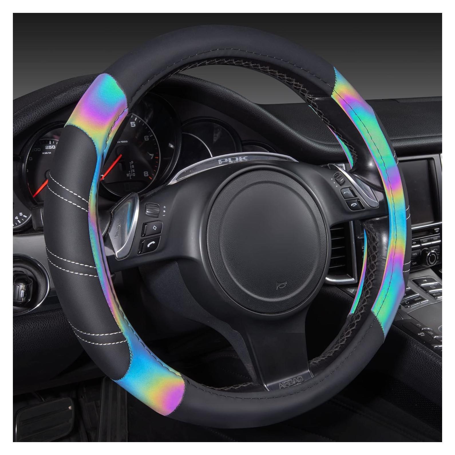 Cubierta de Volante de Cuero Microfibra CAR PASS 37-39 cm Antideslizante