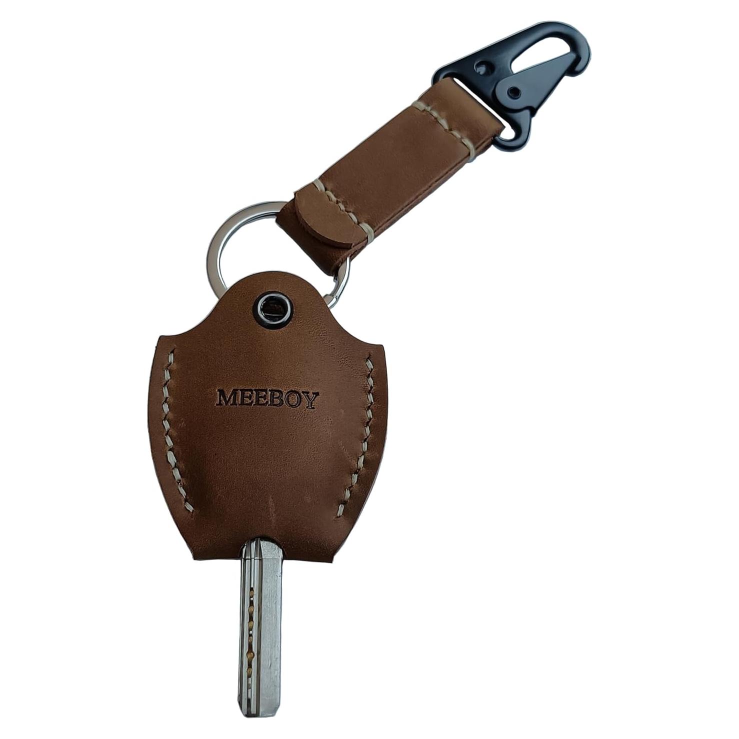 Funda de Llave de Coche de Cuero MEEBOY Marrón Hecha a Mano