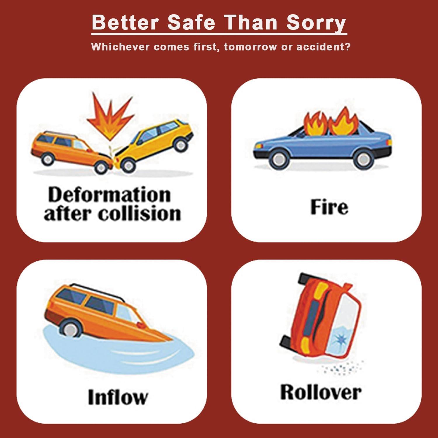 Herramienta de Escape 2-en-1 ACEBON - Rompedor de Ventanas y Cortador de Cinturones