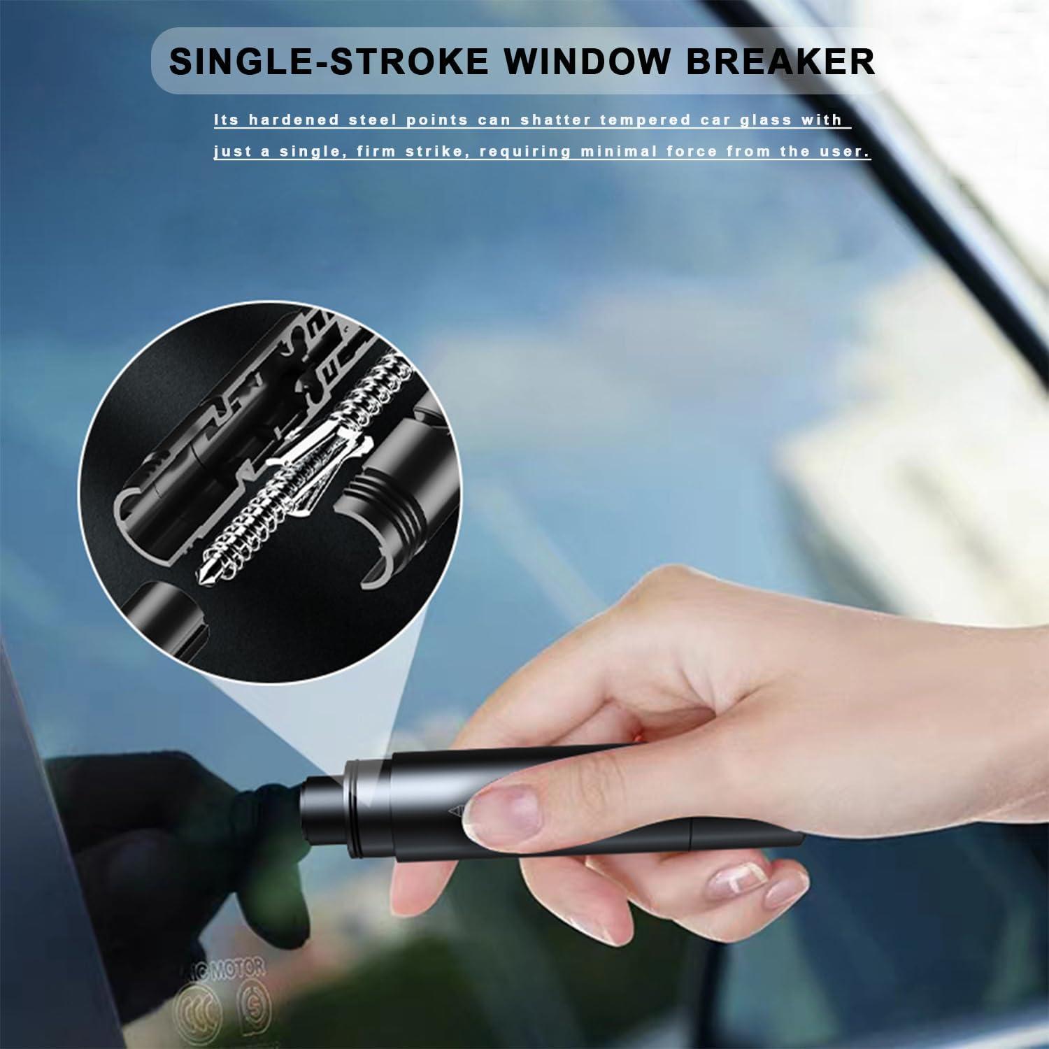 Herramienta de Escape 2-en-1 ACEBON - Rompedor de Ventanas y Cortador de Cinturones