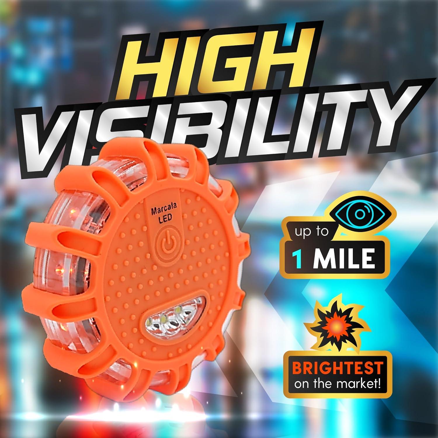 Flares de Emergencia LED Marcala 6-Pack a Prueba de Agua