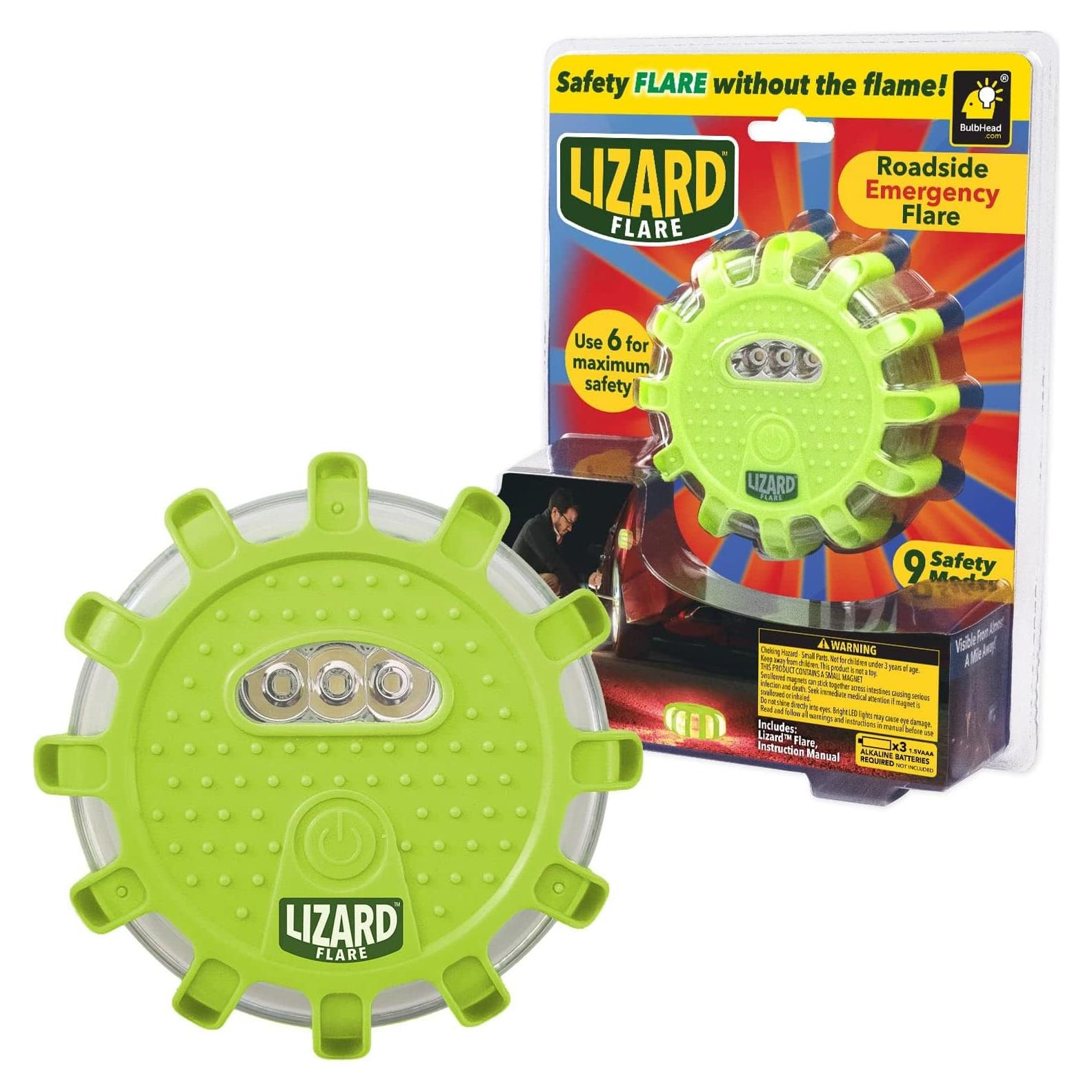 Bengala LED Lizard Flare 15 LEDs 9 Modos de Seguridad Verde