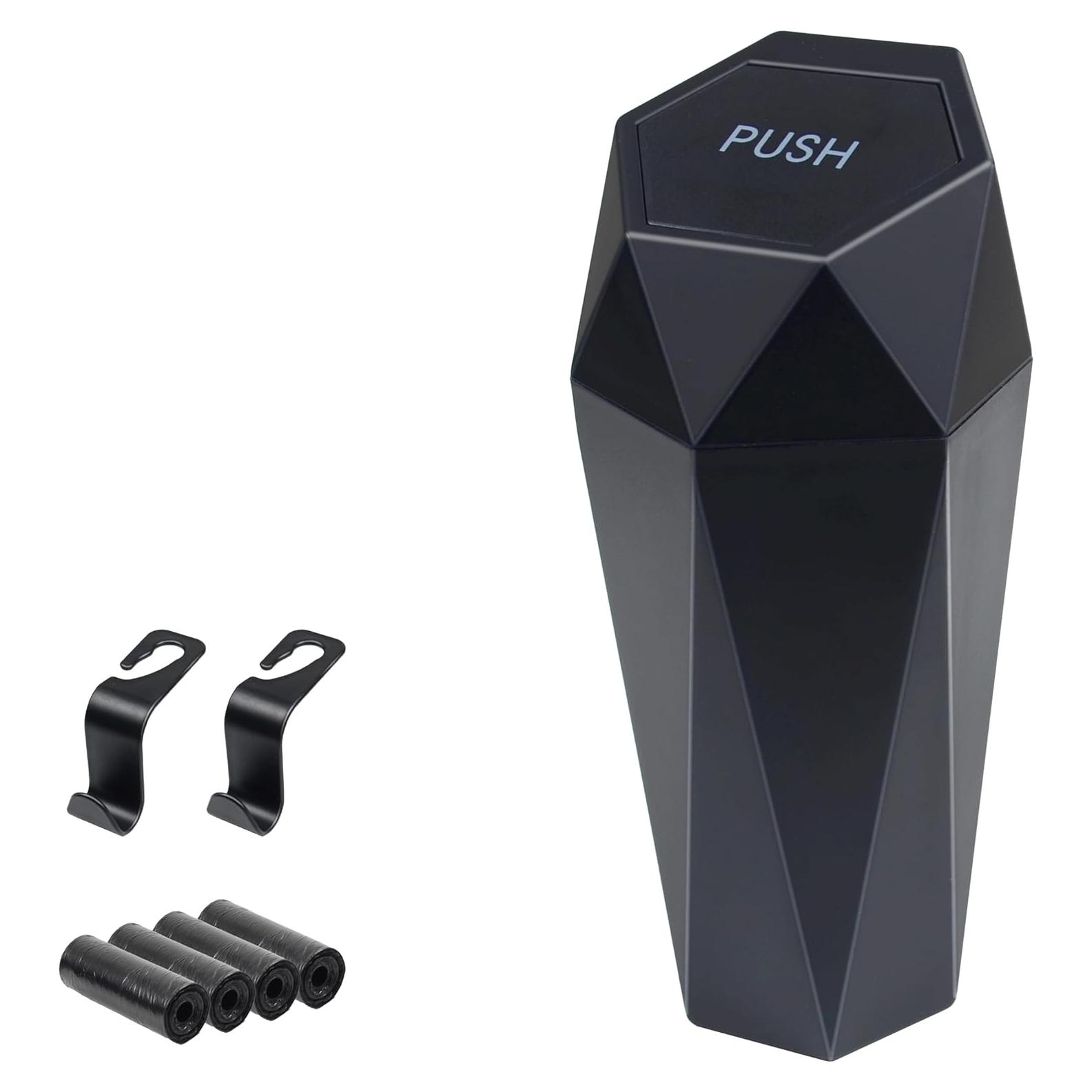 Basurero de coche BFXM con tapa, 600ml, compacto y duradero