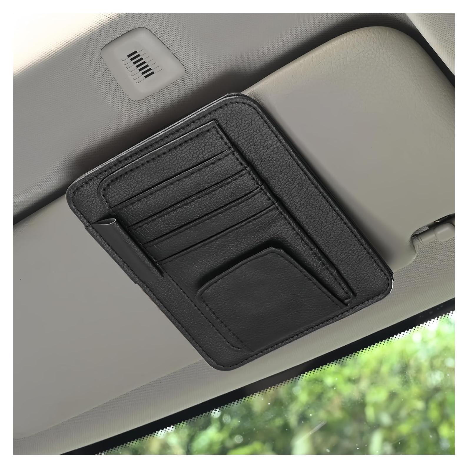 Organizador de Visera de Auto AWinjoy Negro Multifuncional