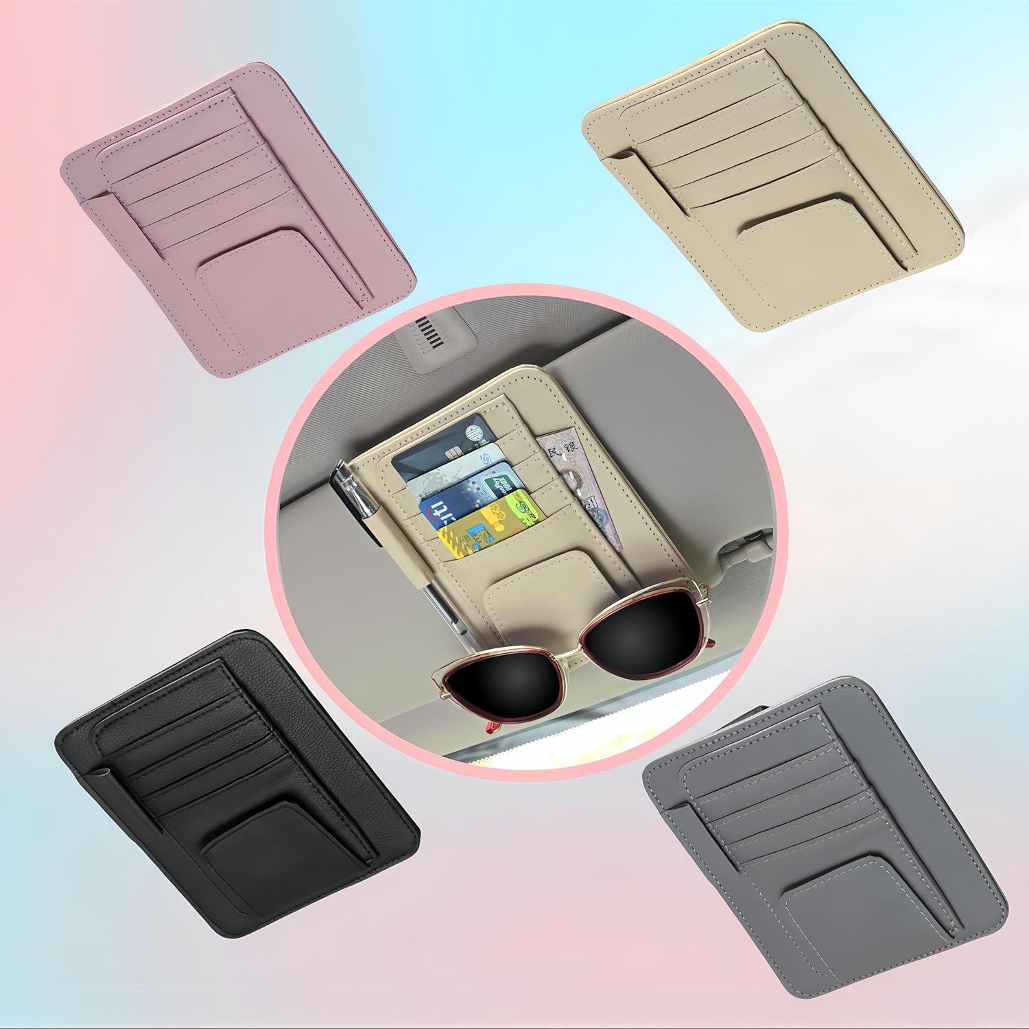 Organizador de Visera de Auto AWinjoy Negro Multifuncional