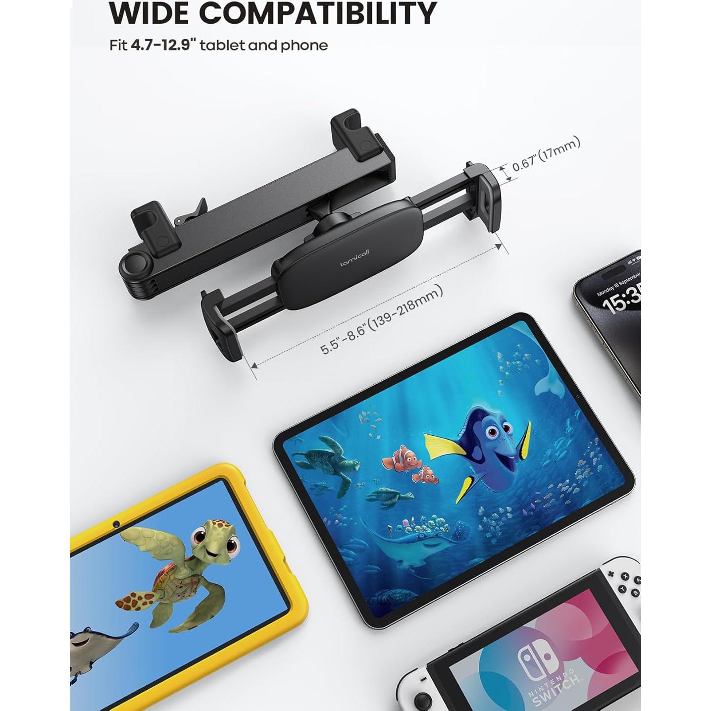 Soporte para Tableta en Reposacabezas Lamicall STCH01 - 4.7-13"