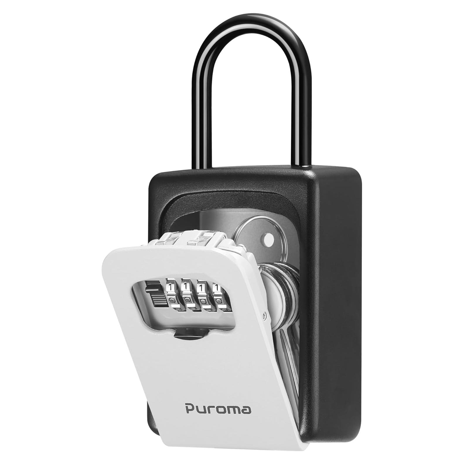 Caja de Llave Puroma Grande con Combinación Reajustable Gris