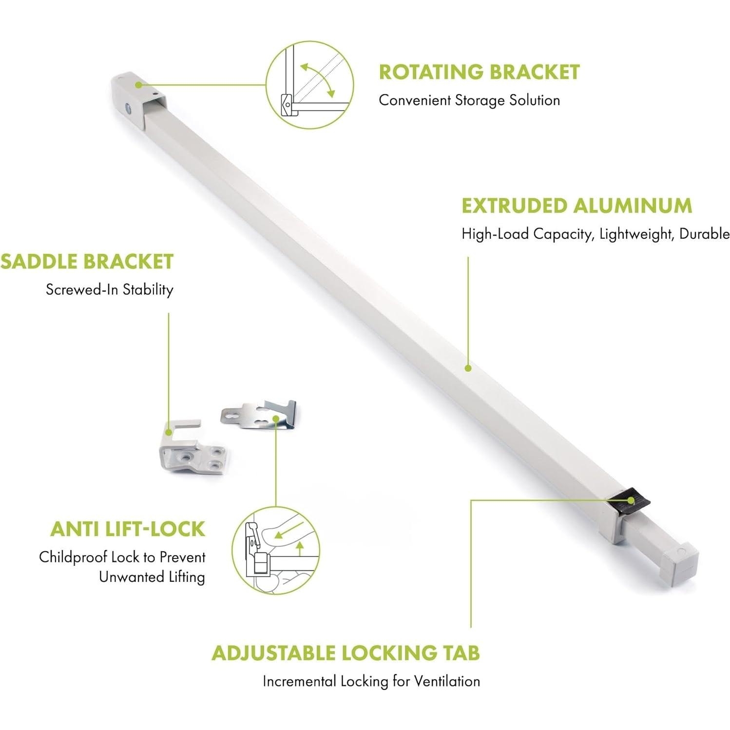 Barra de Seguridad Ajustable Ideal Security para Puertas Corredizas