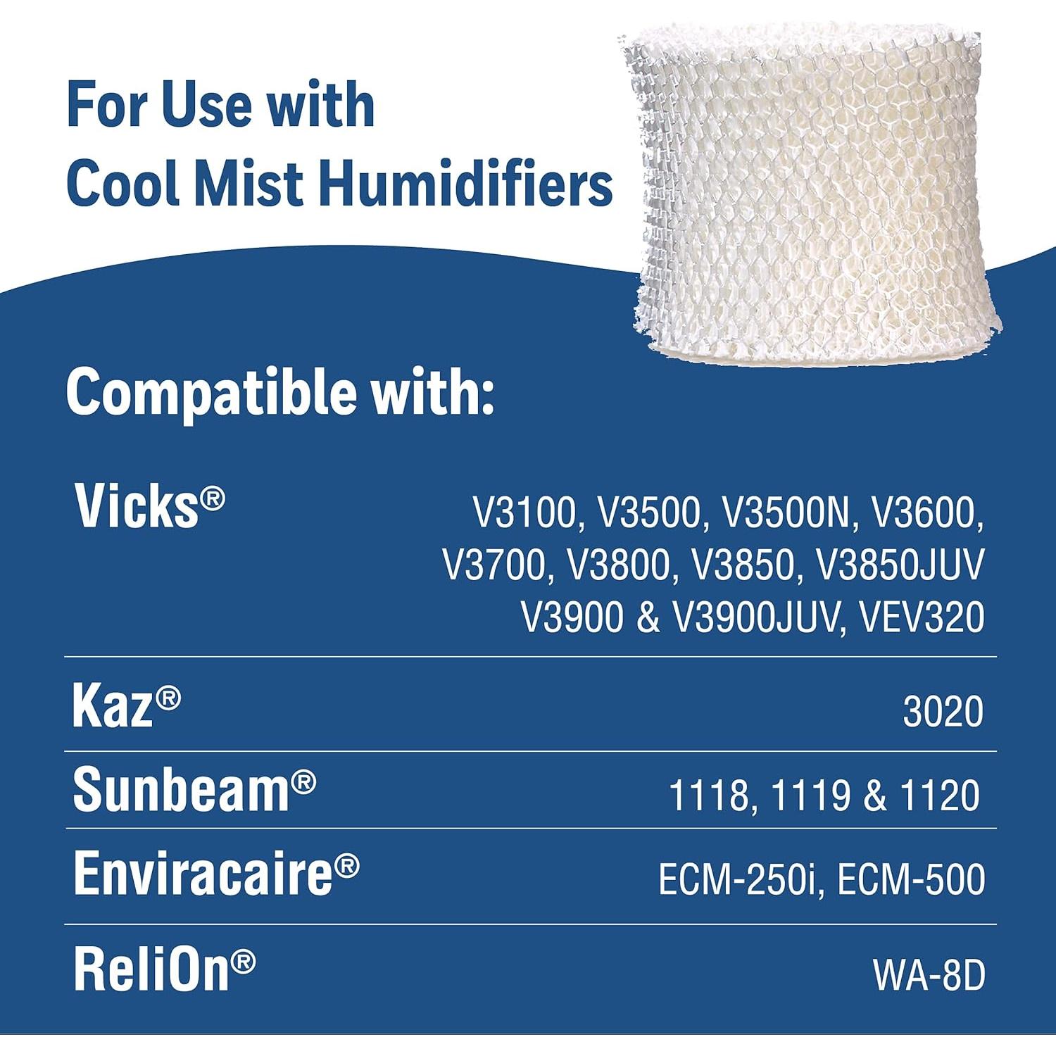 Filtro de Reemplazo ProTec para Humidificador Vicks - Paquete de 3
