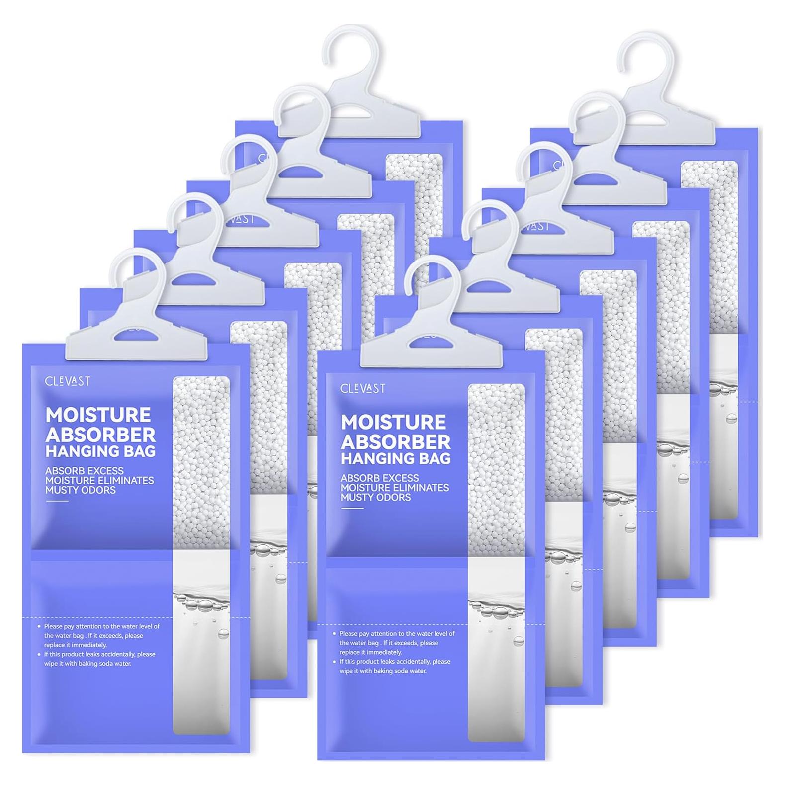 Bolsas Deshumidificadoras CLEVAST 10 Paquetes 500ml Sin Fragancia