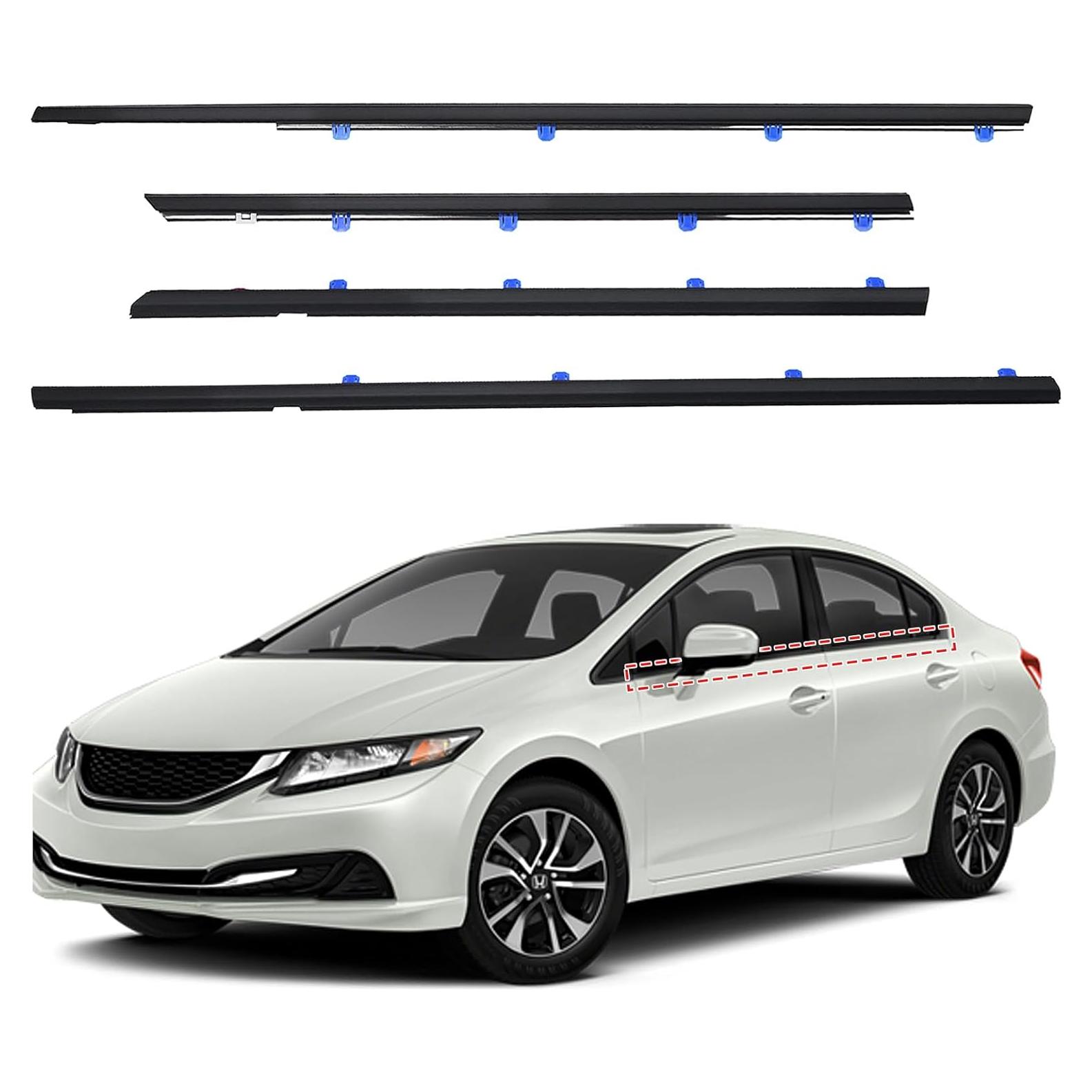 Moldura de Sellado para Ventana Honda Civic 2012-2015 Sedán