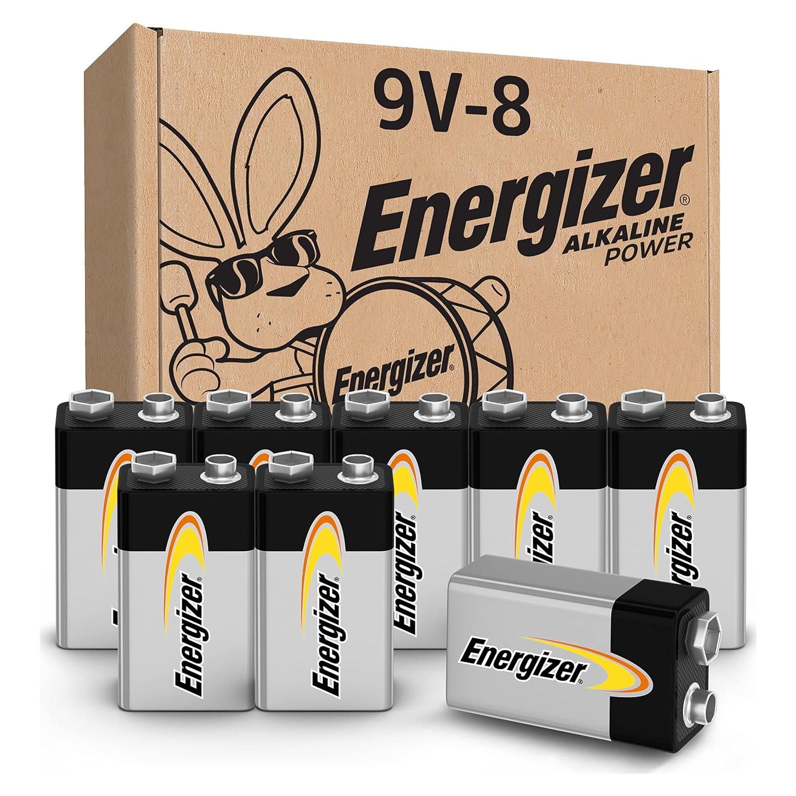 Baterías Alcalinas Energizer 9V - Paquete de 8 Unidades