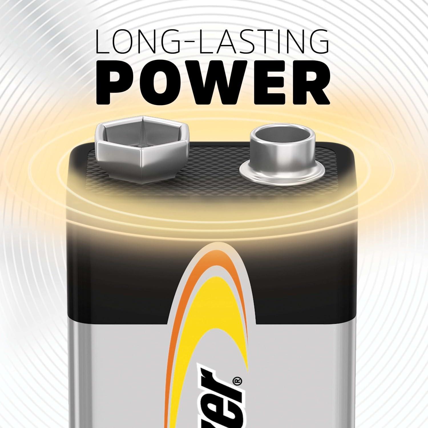 Baterías Alcalinas Energizer 9V - Paquete de 8 Unidades