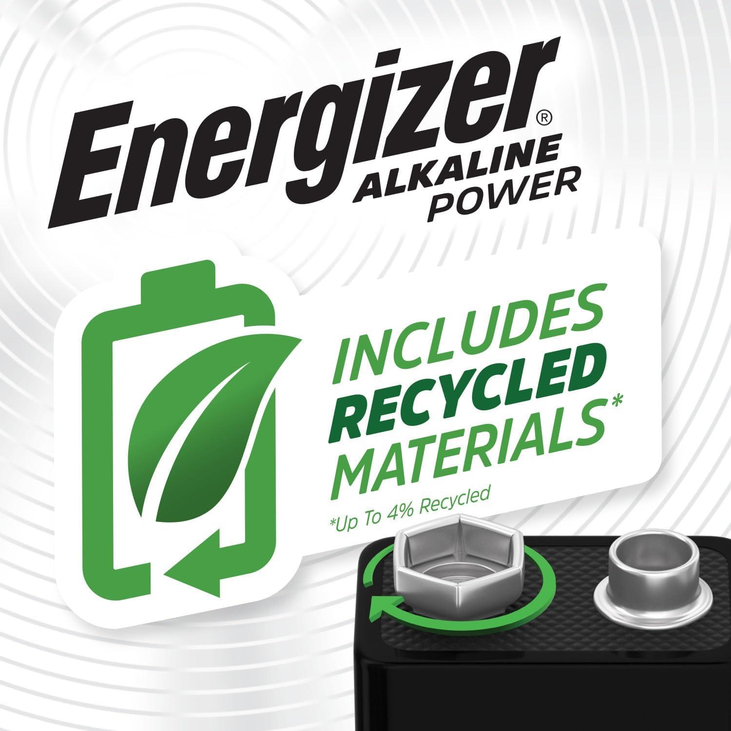 Baterías Alcalinas Energizer 9V - Paquete de 8 Unidades